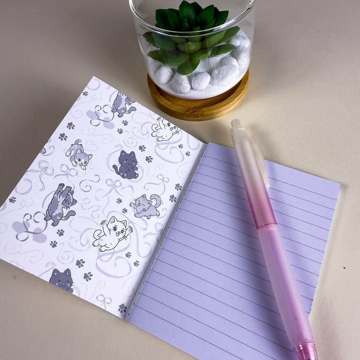 Mini Ribbons & Pawprints Holographic Notebook