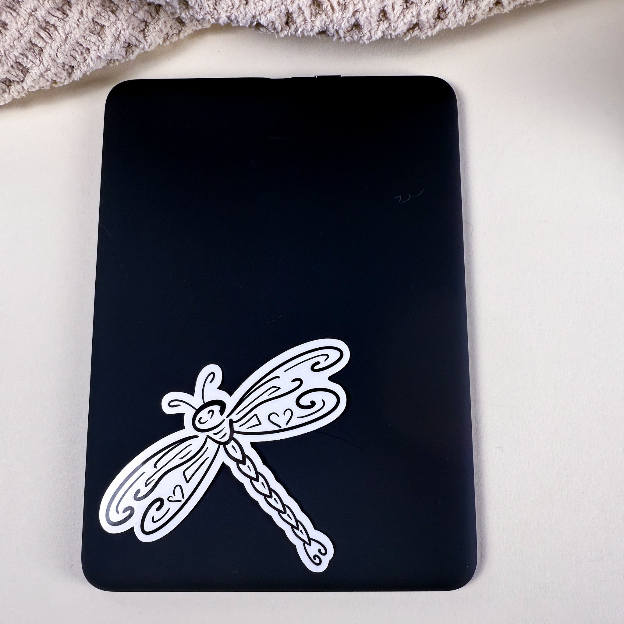 Tribal Dragonfly Vinyl Sticker | 3 inch | Matte & Holographic Dragonfly Decal