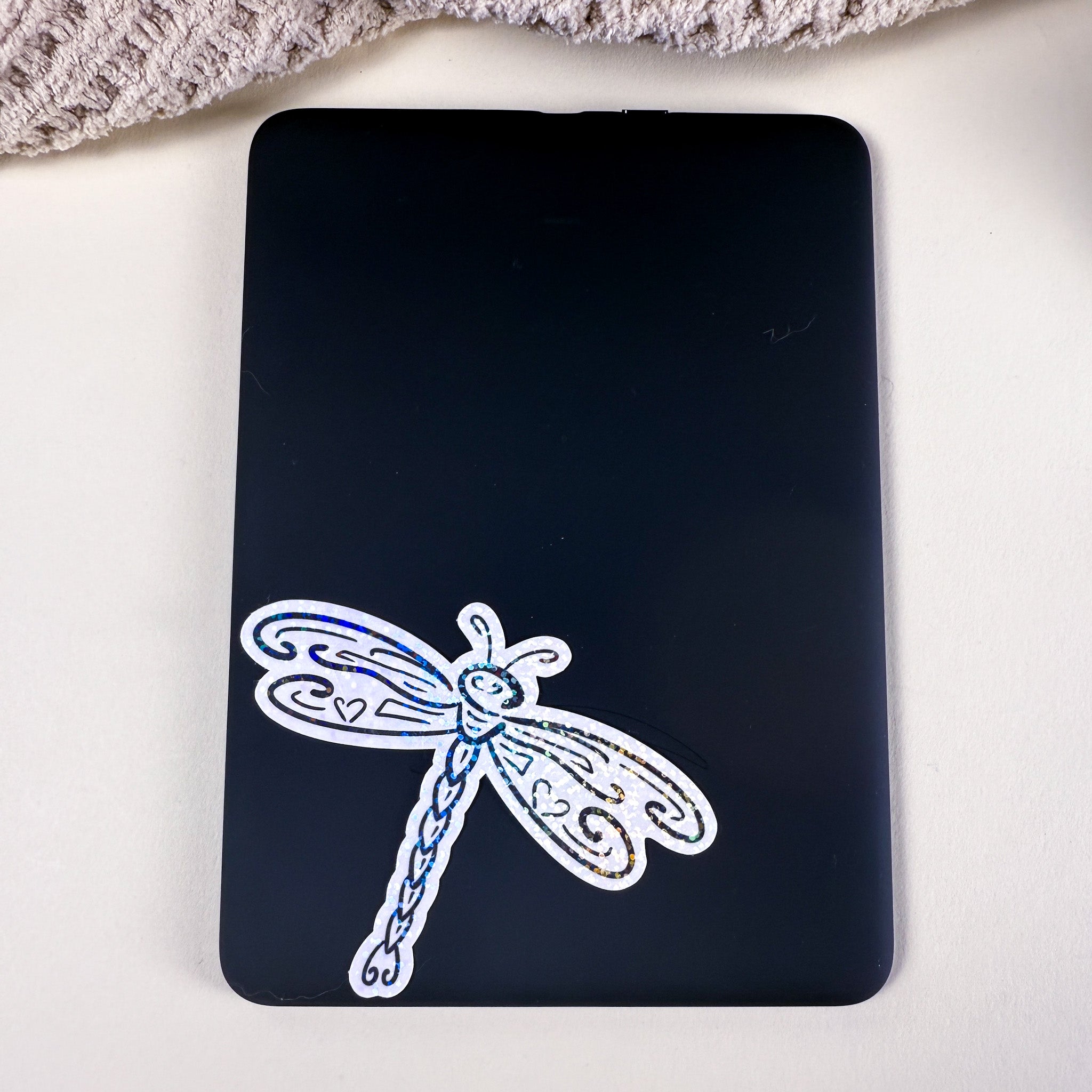 Tribal Dragonfly Vinyl Sticker | 3 inch | Matte & Holographic Dragonfly Decal