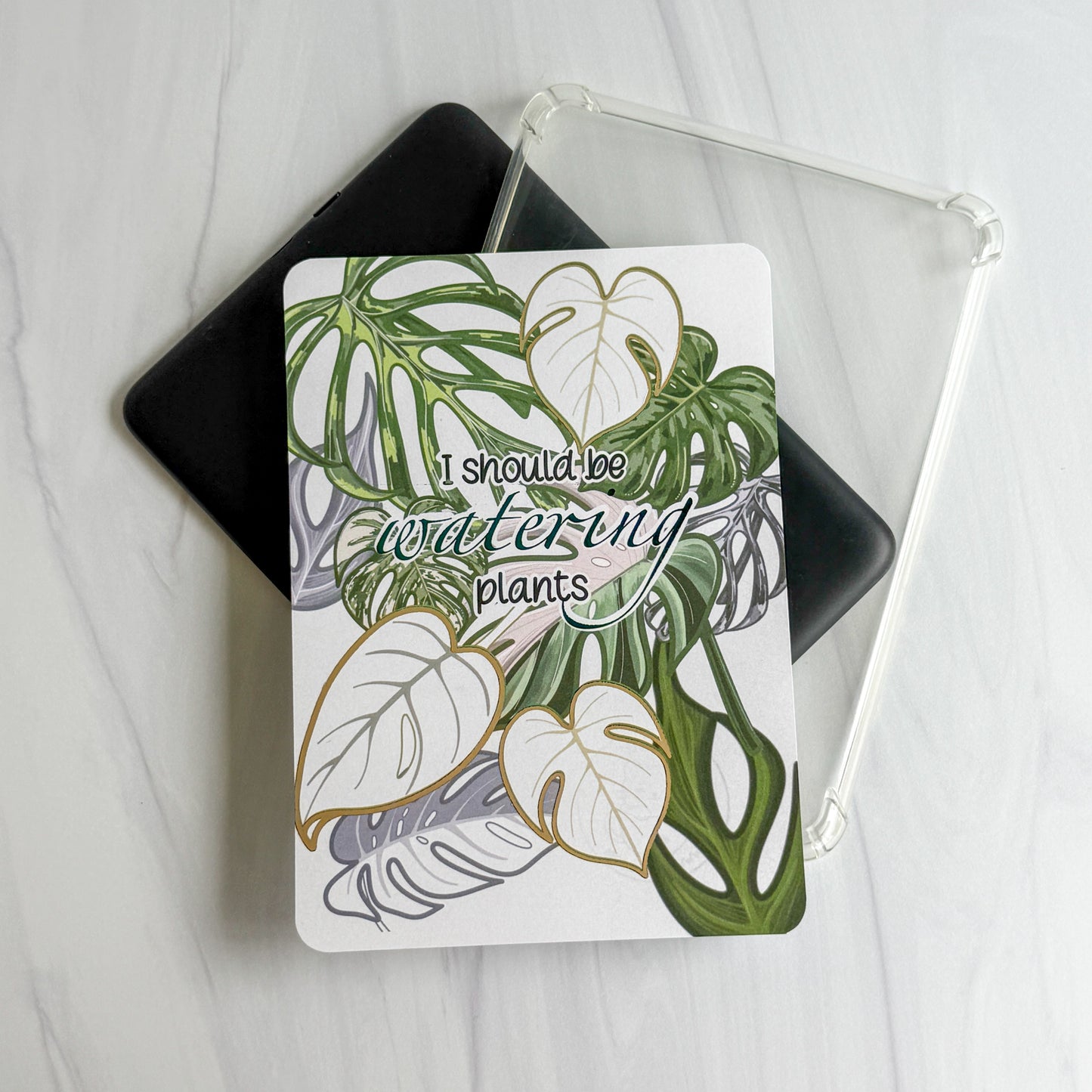 I Should Be Watering Plants Foiled Kindle Case Insert