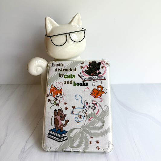 Easily Distracted by Cats and Books Foiled Kindle Insert