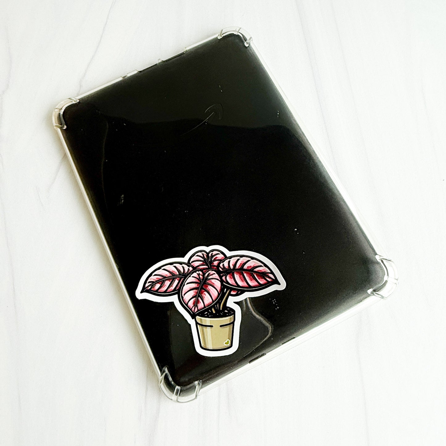 Alocasia Pink Cuprea Vinyl Sticker