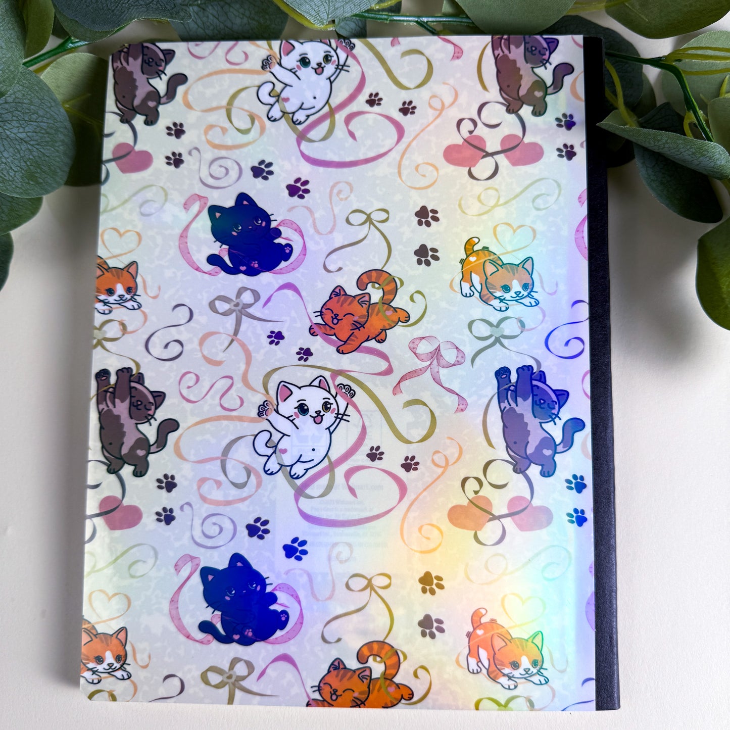 Ribbons & Pawprints Holographic Notebook