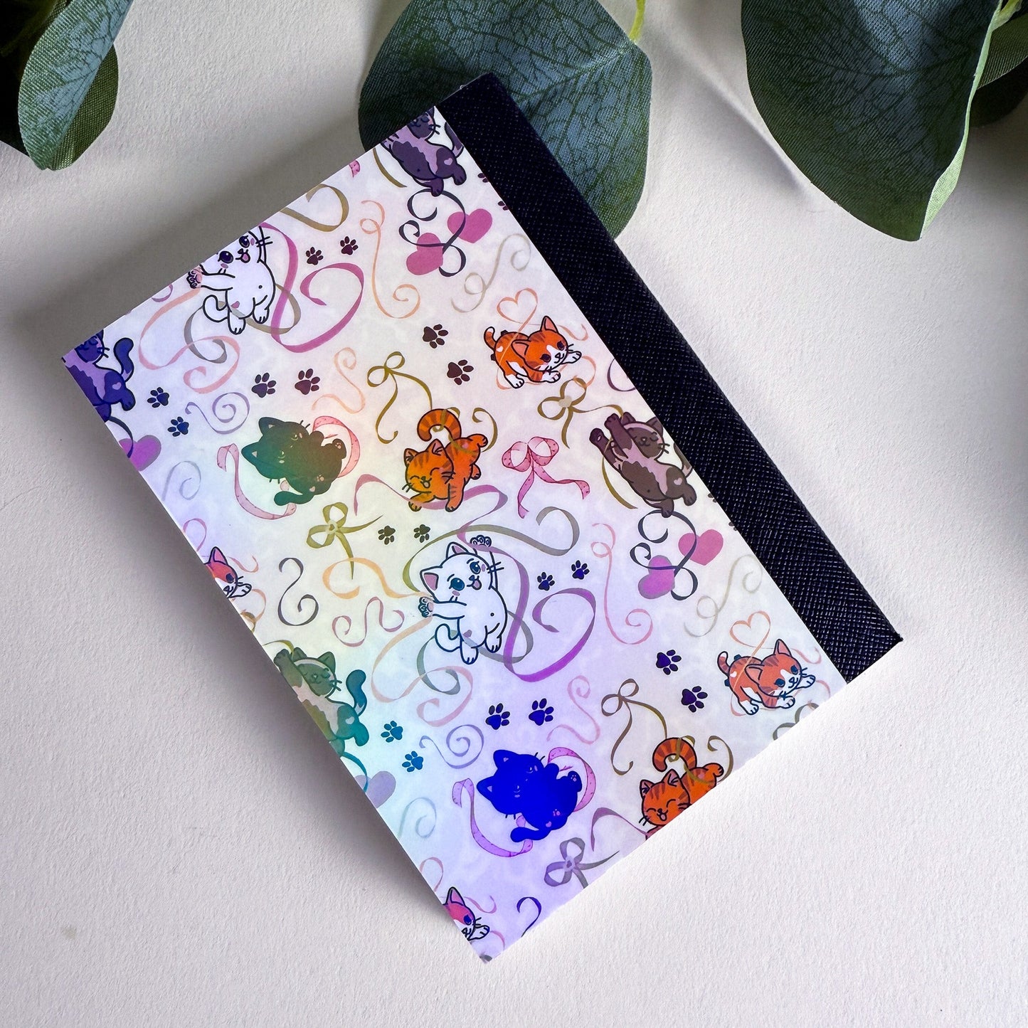 Mini Ribbons & Pawprints Holographic Notebook