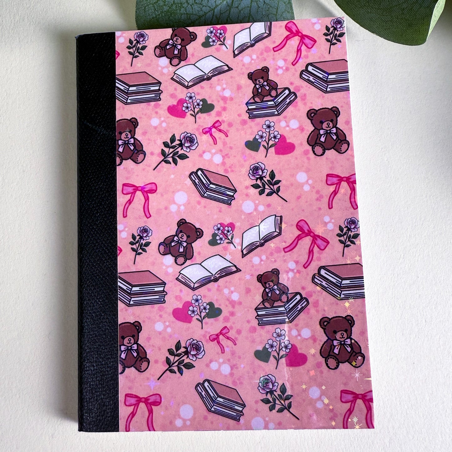 Mini Bears & Books Pink Notebook