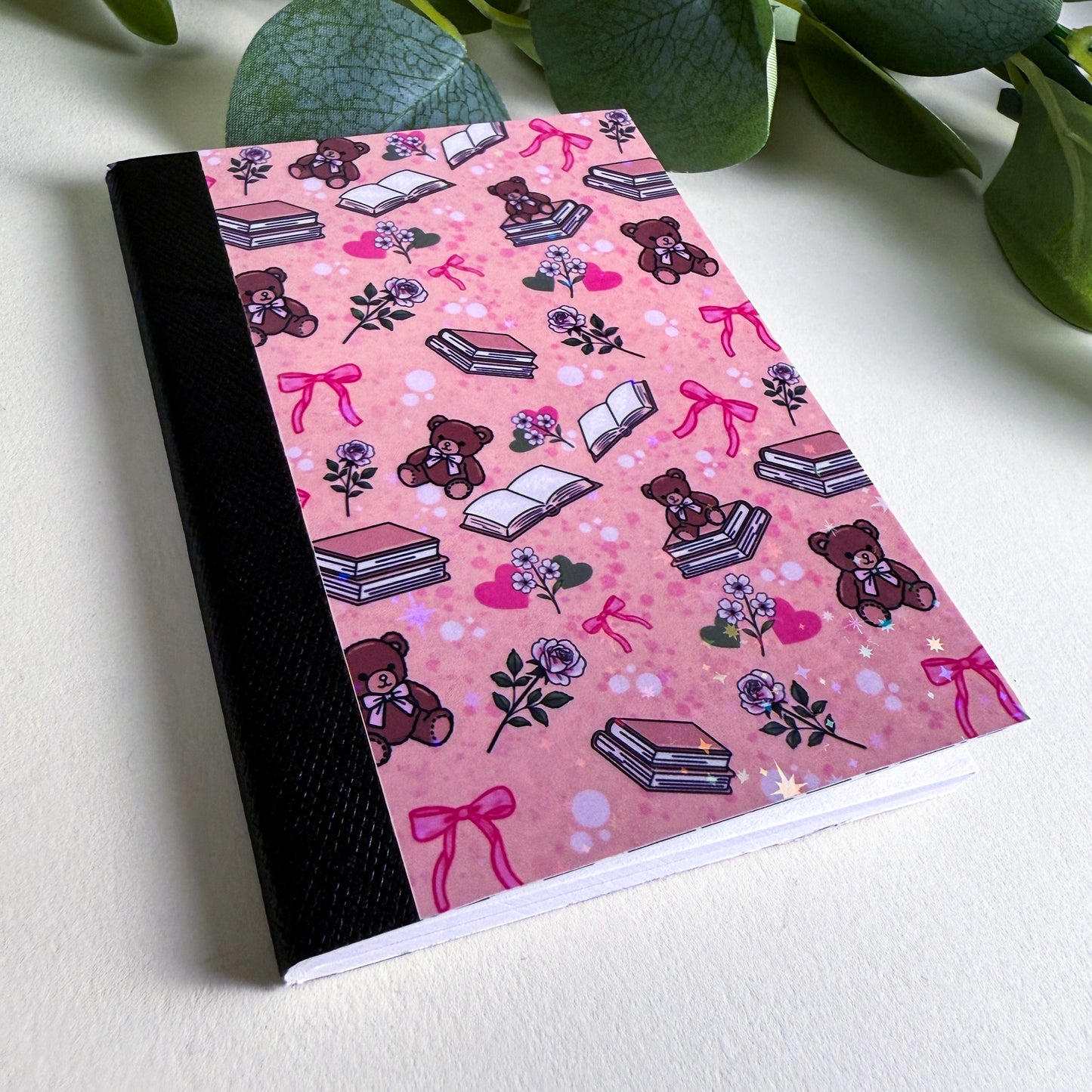 Mini Bears & Books Pink Notebook