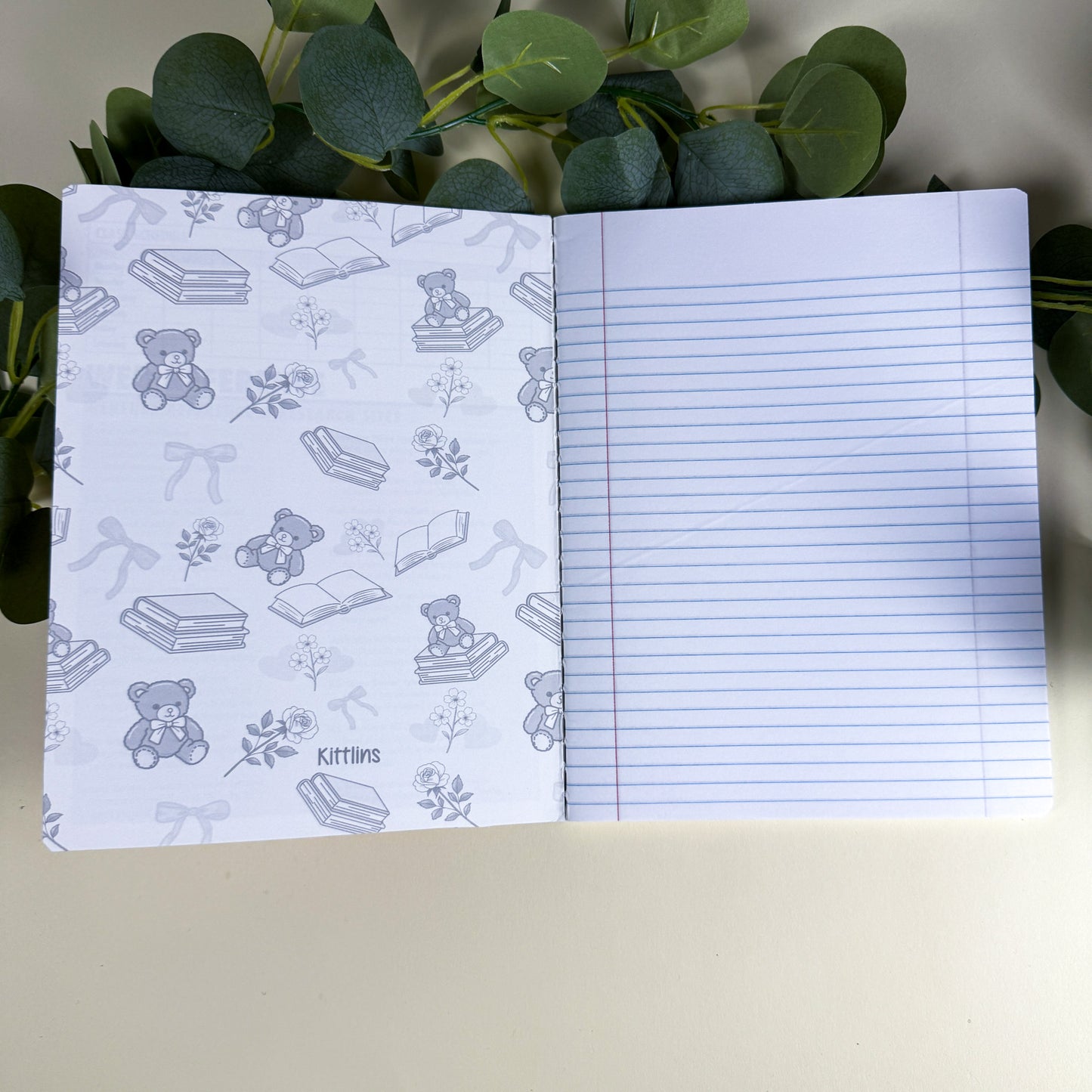 Bears & Books Pink Holographic Notebook