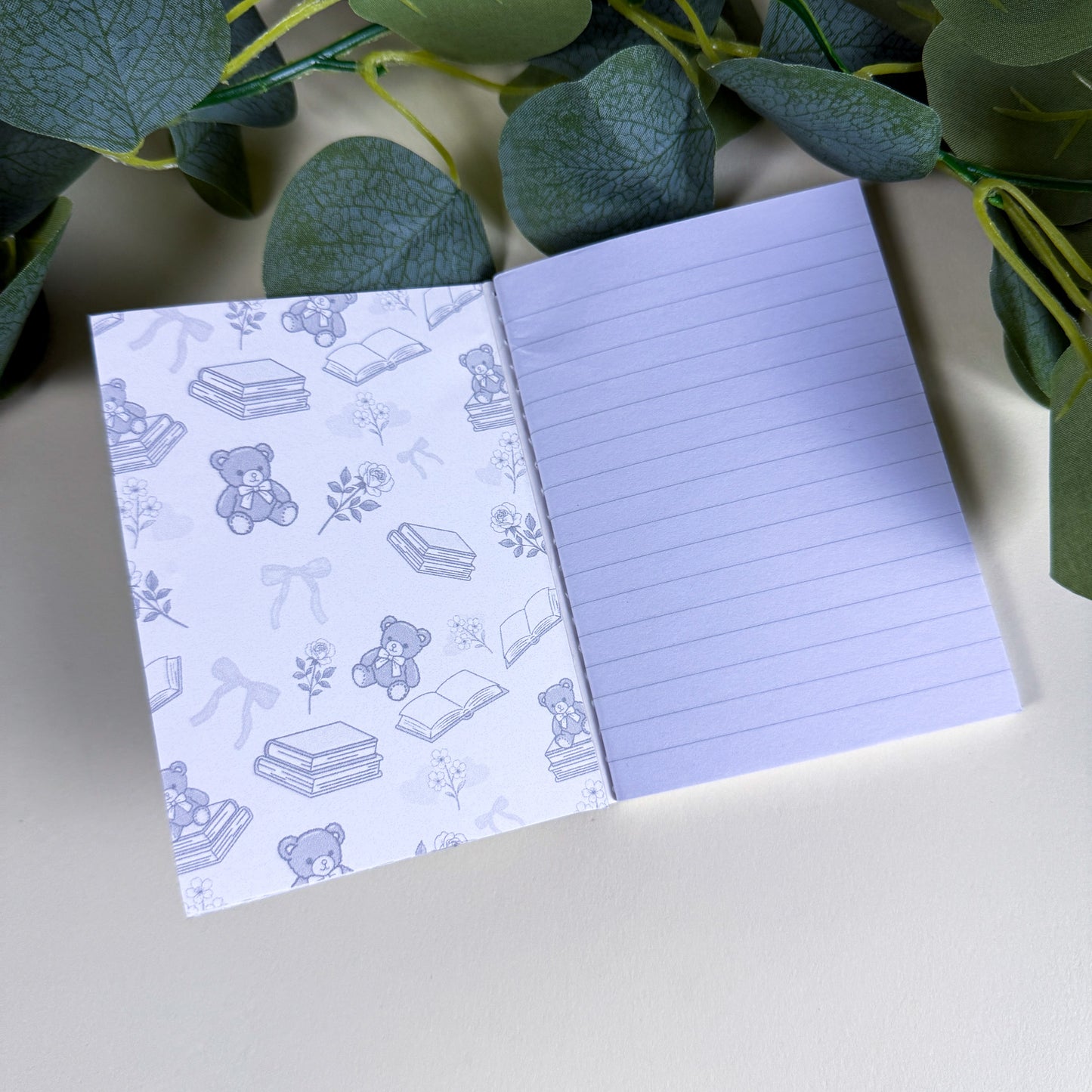 Mini Bears & Books Pink Notebook