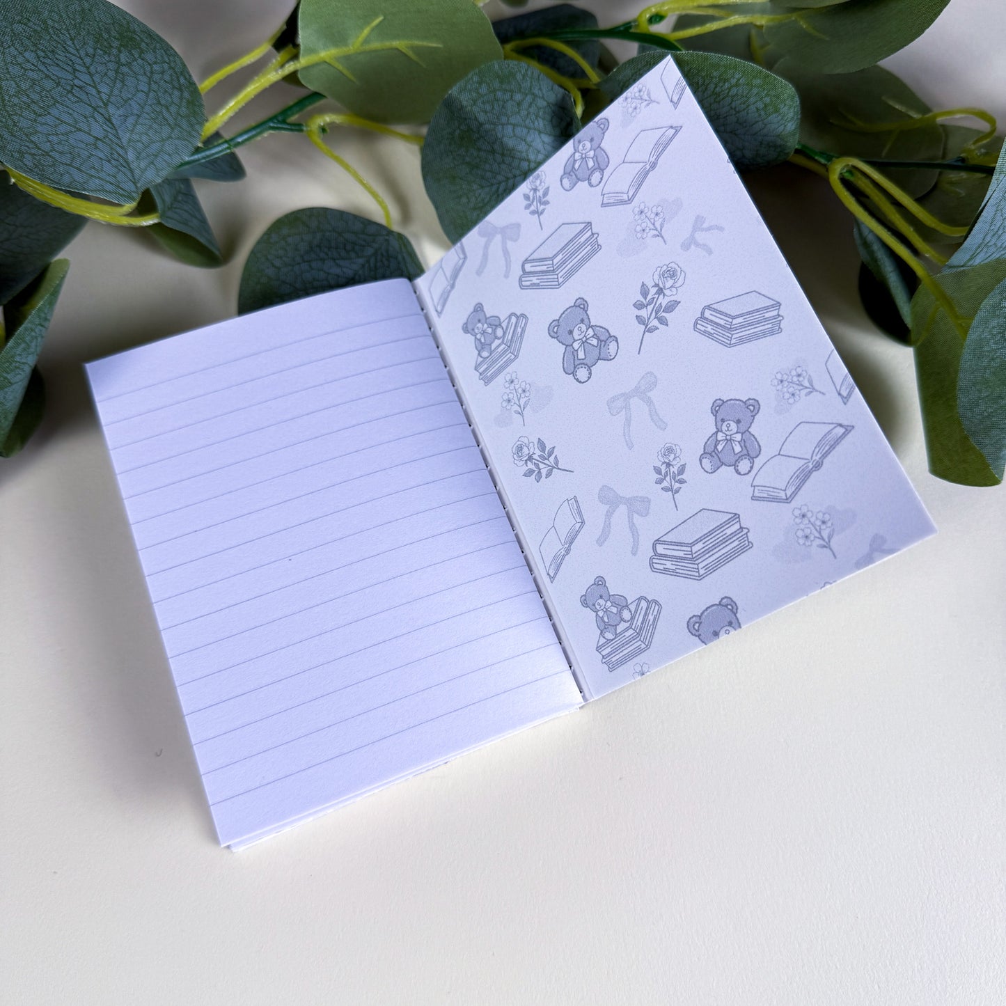 Mini Bears & Books Pink Notebook