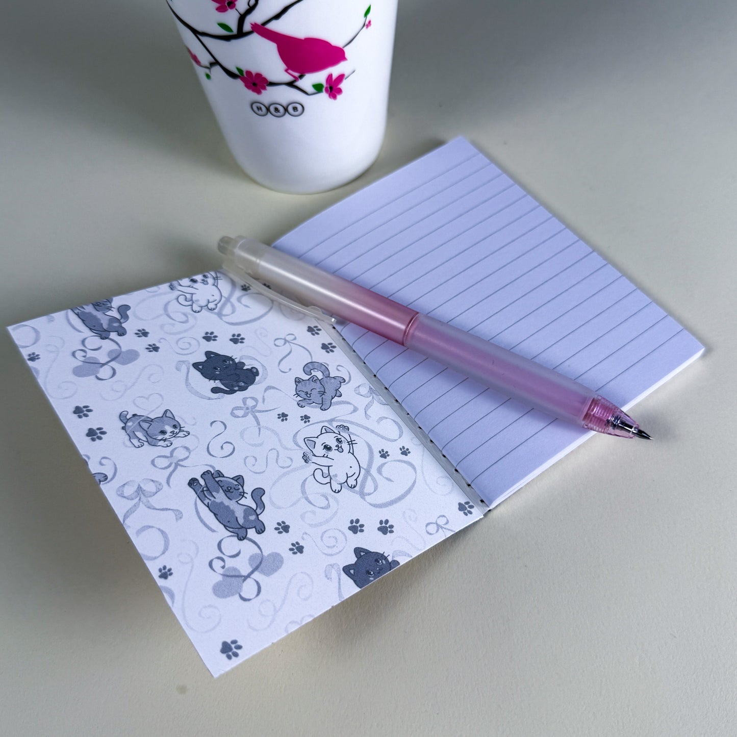 Mini Ribbons & Pawprints Holographic Notebook