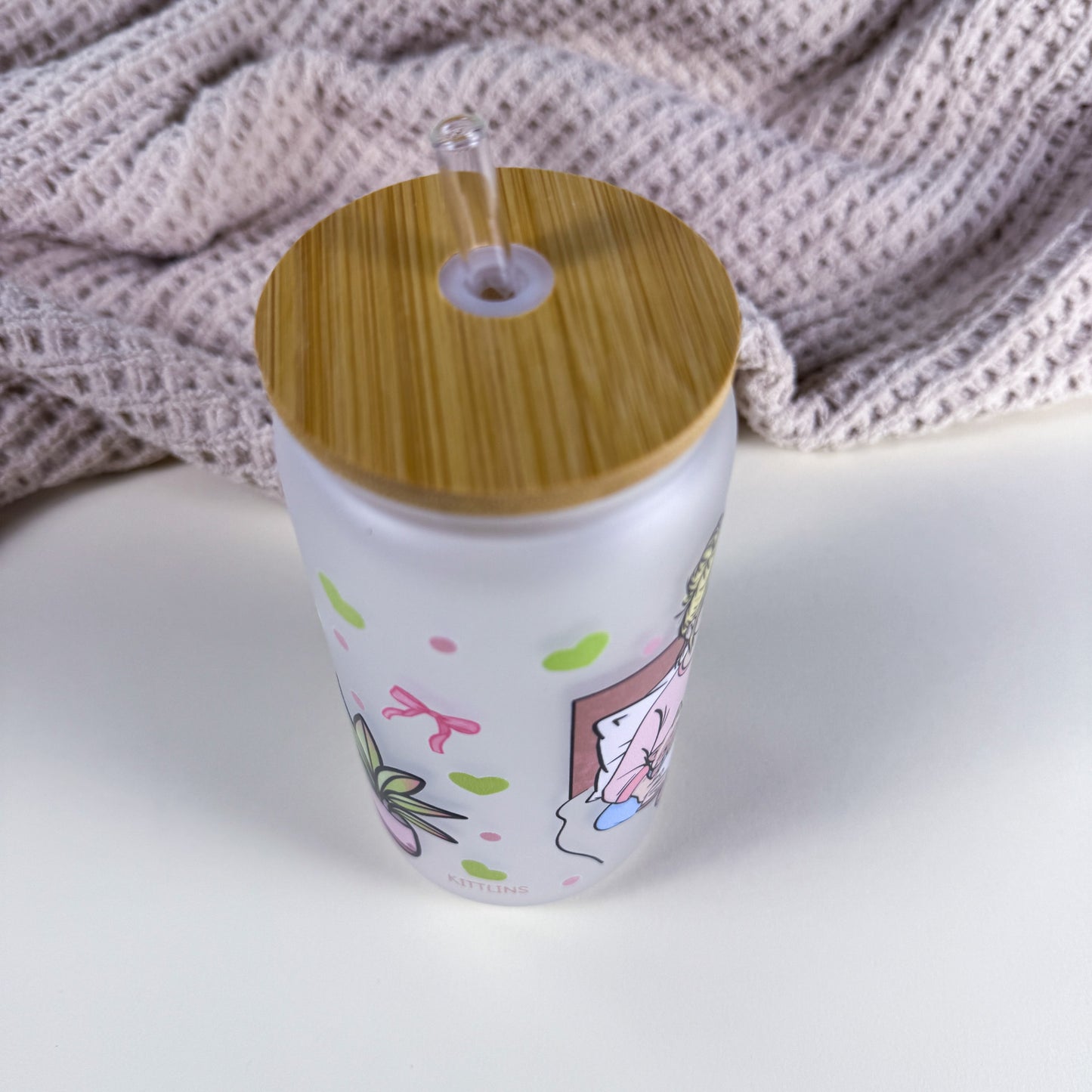 Cozy Is My Vibe 16 oz Frosted Glass Can