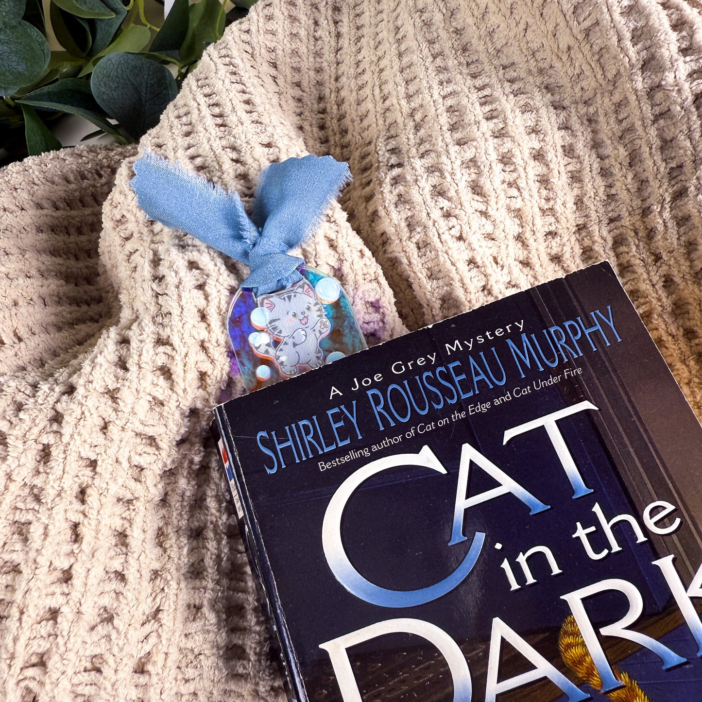 Bubbles, Butterflies & Cats Iridescent Acrylic Bookmark