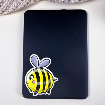 Cute Bee Vinyl Sticker - 3 inch | Waterproof, Handmade Kittlins Sticker | Glossy &amp; Holographic