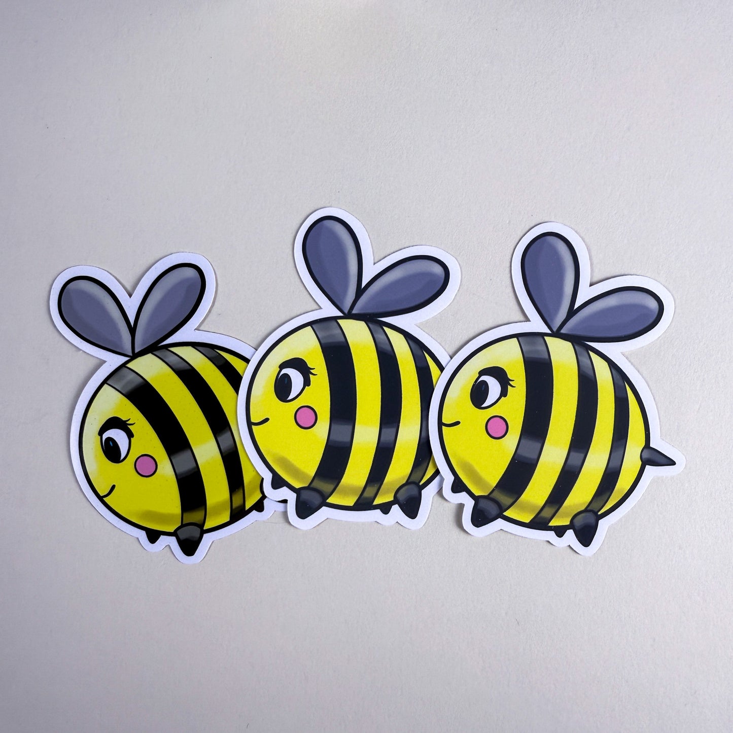 Cute Bee Vinyl Glossy or Holographic Sticker
