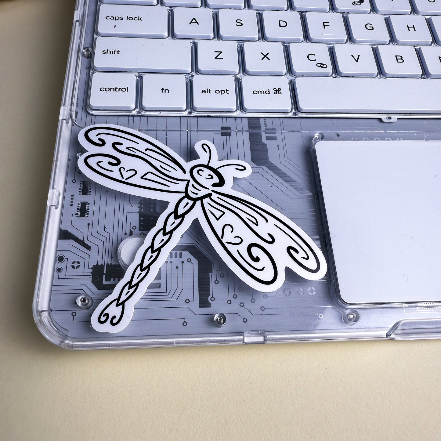Tribal Dragonfly Vinyl Matte or Holographic Sticker