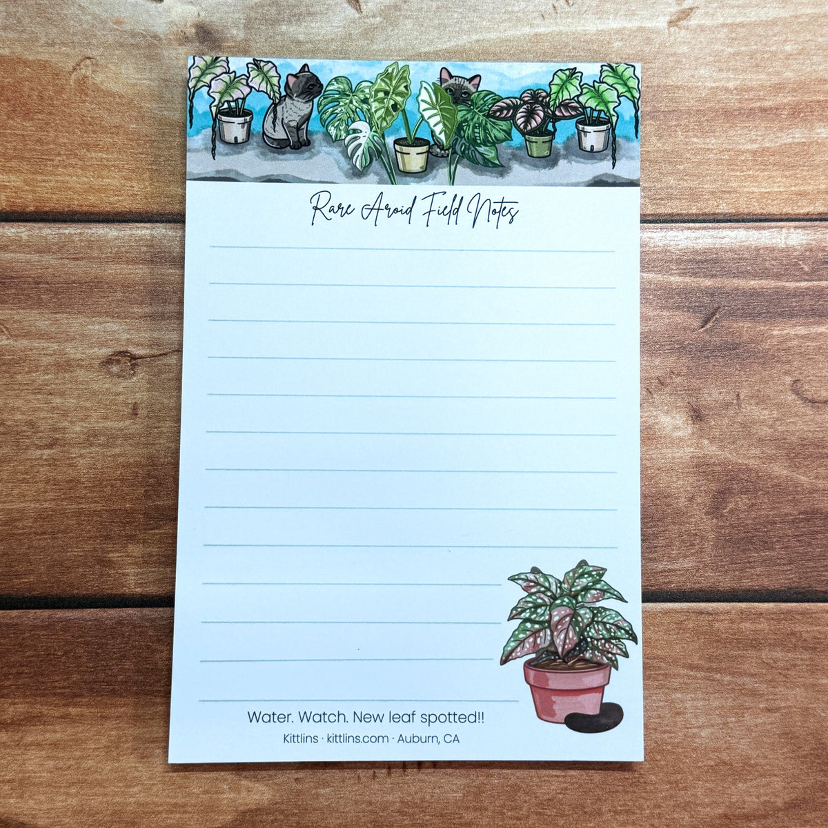 Rare Aroid plant lover cat notepad by Kittlins - photo 4