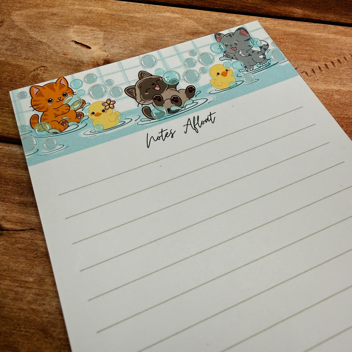Notes Afloat bubble bath cats notepad by Kittlins - photo 5