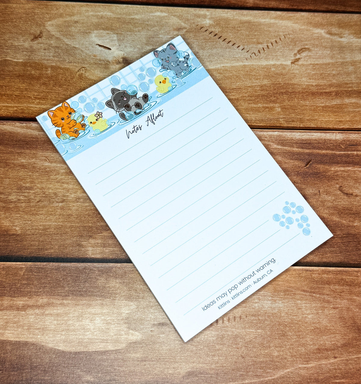 Notes Afloat bubble bath cats notepad by Kittlins - photo 7