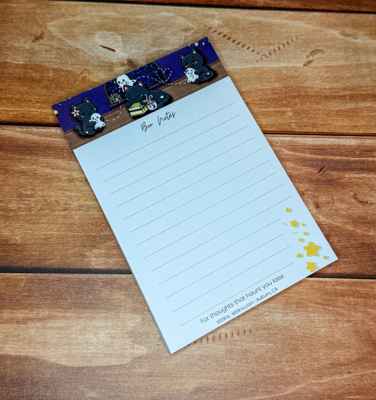 Boo Notes black cat and ghost notepad by Kittlins - photo 8
