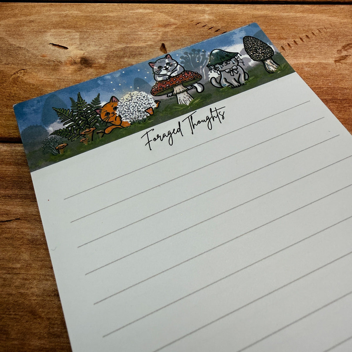 Foraged Thoughts mushroom cat notepad by Kittlins - photo 6