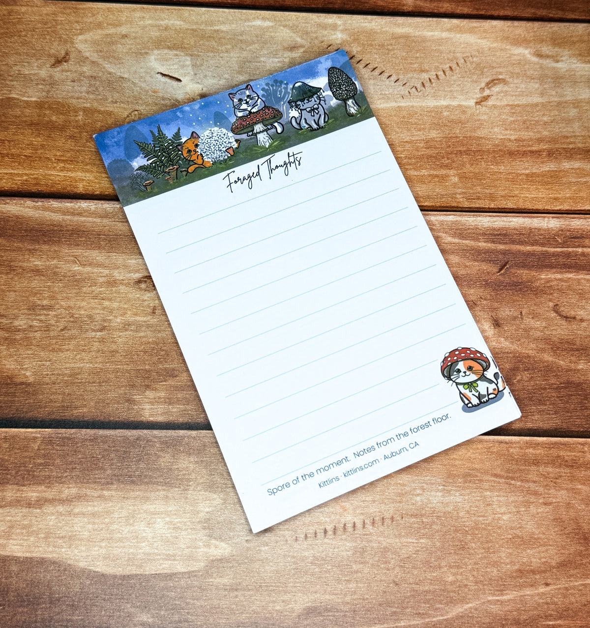 Foraged Thoughts mushroom cat notepad by Kittlins - photo 8