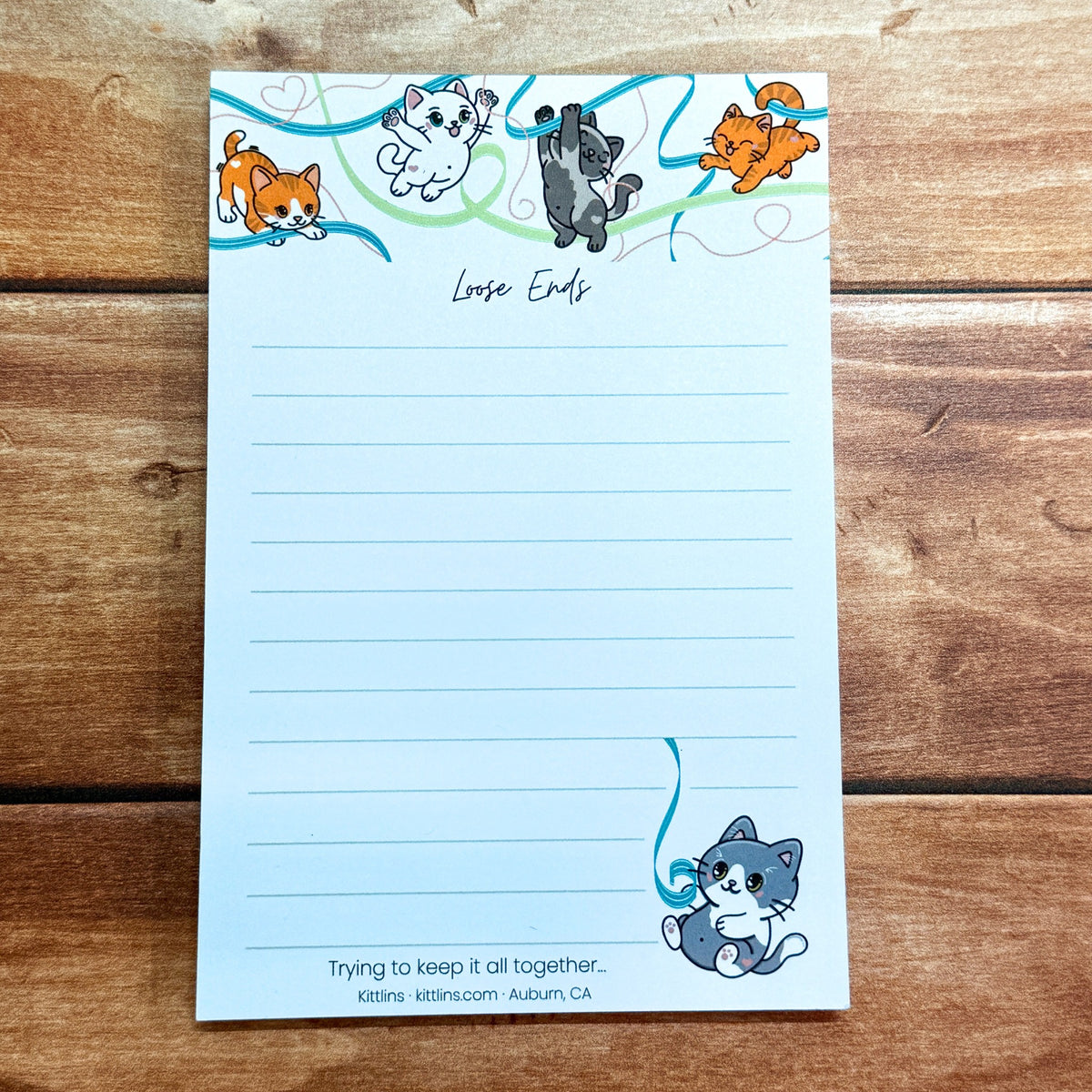 Loose Ends ribbon kittens notepad by Kittlins - photo 4