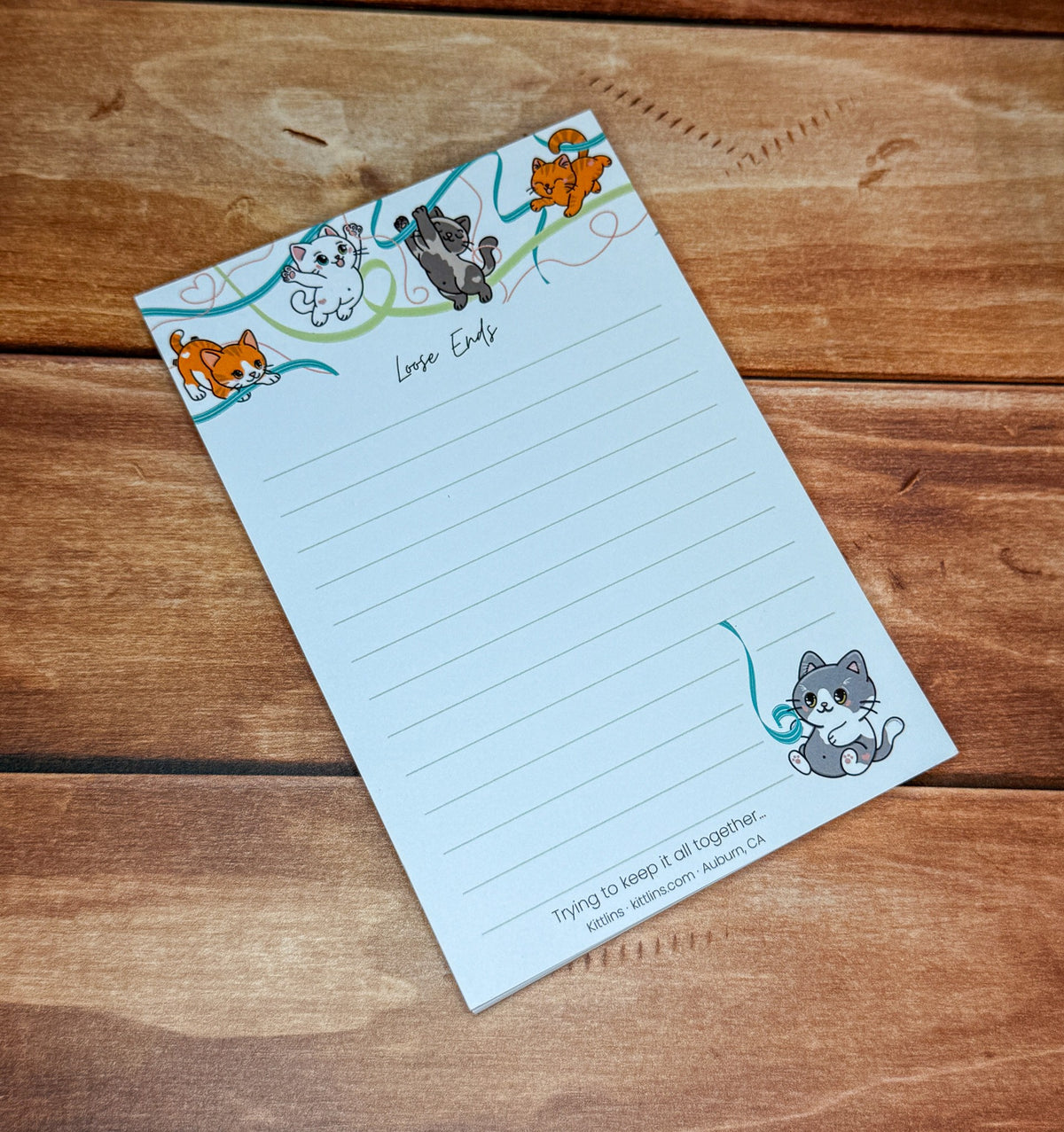 Loose Ends ribbon kittens notepad by Kittlins - photo 8