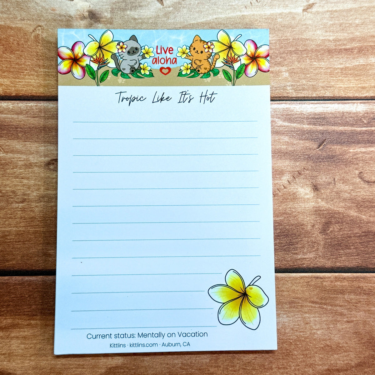 Tropic Like It's Hot tropical cat notepad by Kittlins - photo 4