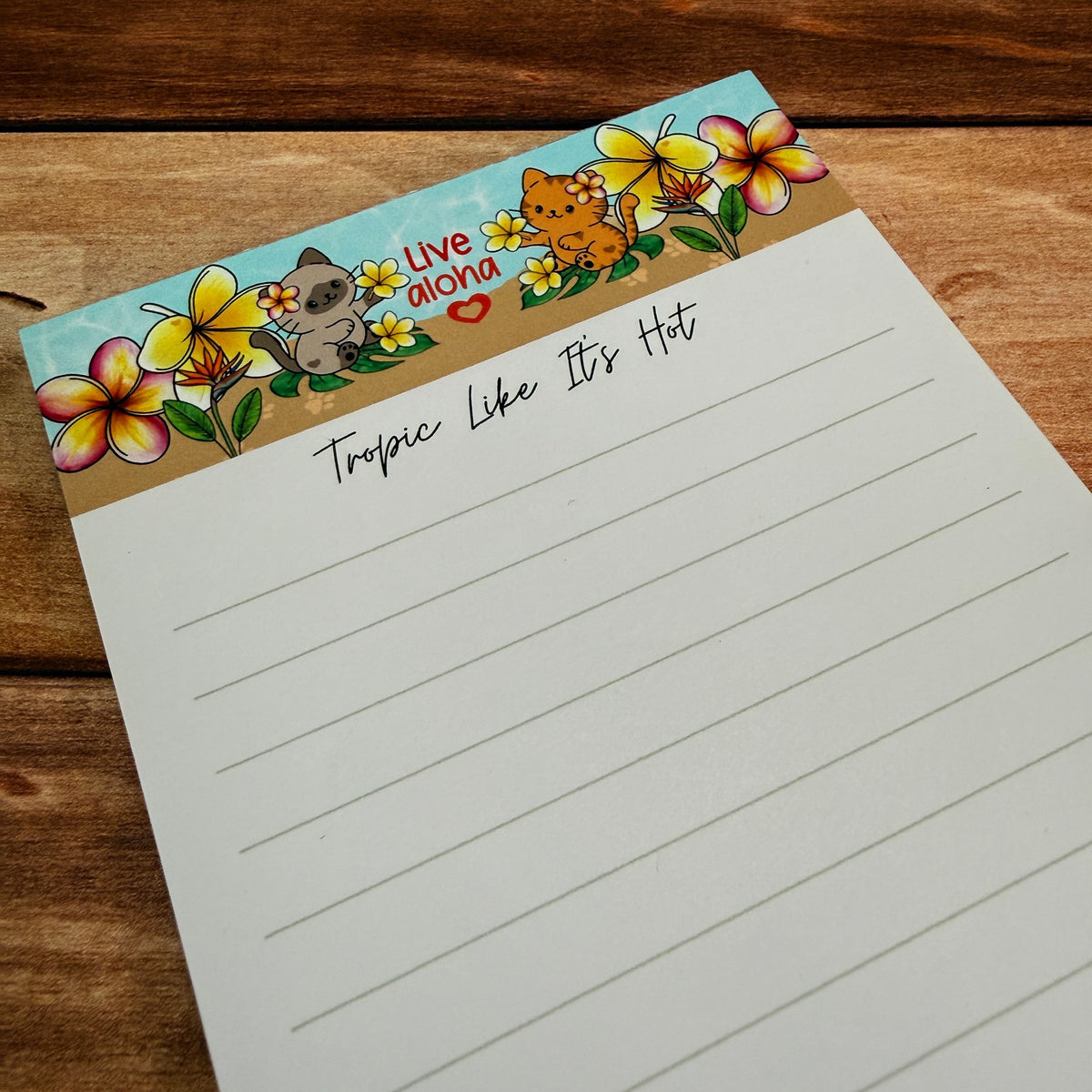 Tropic Like It's Hot tropical cat notepad by Kittlins - photo 6