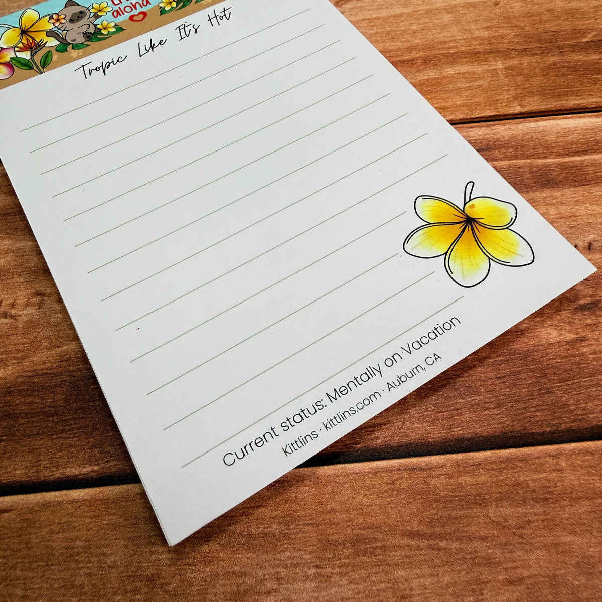 Tropic Like It's Hot tropical cat notepad by Kittlins - photo 7