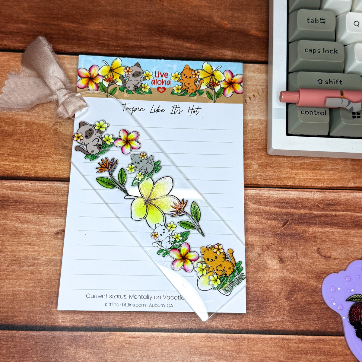 Tropic Like It's Hot tropical cat notepad by Kittlins - photo 11